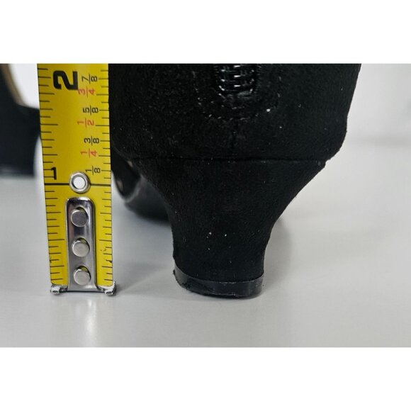 Girls Sz 13 Little Kid Black High Heel Sandals Cross Strap Wedding Party Church - Picture 6 of 14